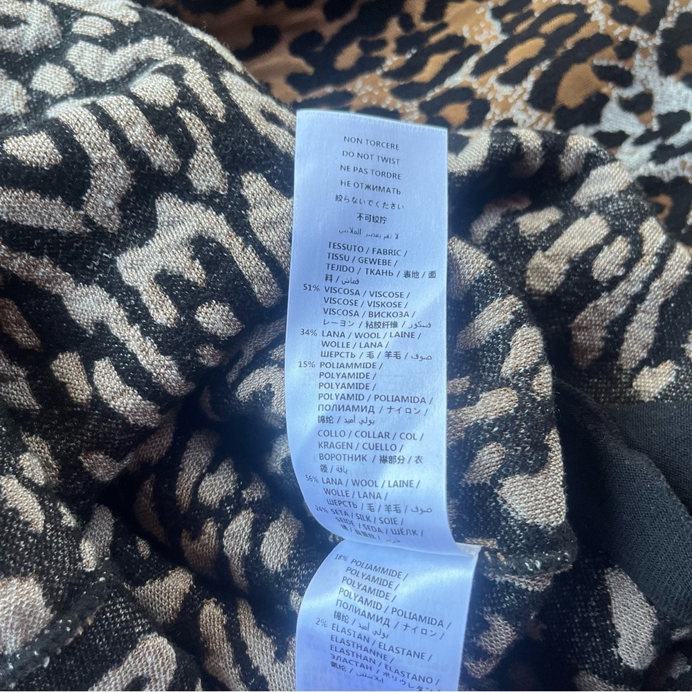 STELLA McCARTNEY leopard Print Knit Mini A-line Dress - Picture 6 of 7